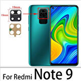 Tkgz Xiaomi Redmi NOTE 9 Arka Kamera Camı Lens Yapışkanlı