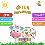 Çok Fonksiyonlu Türkçe Sesli, Soru Cevaplı, Çiftlik Hayvanları İnek Piyano