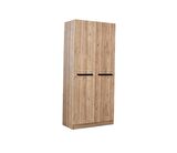 MERCAN MDF 2 Kapılı 2 Çekmeceli Gardrop Elbise Dolabı 80x53x216cm