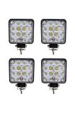 16 Led Kare Off Road Sis Lambası 4 Lü