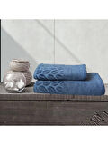 NİVEMESHOME 632 MAVİ 90X150 HAZAL BANYO HAVLUSU NURPAK
