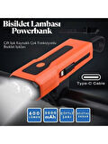 Z-828 Şarjlı Bisiklet Işığı, Su Geçirmez Bisiklet Lambası, Güçlü Işık Çakarlı Mod 5000 Mah Powerbank