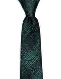 Siyah Yeşil Gölge Desenli Slim Kravat