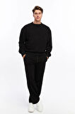 sento design ayarlanabilir paça basic baggy oversize 3 iplik eşofman altı