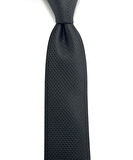  Siyah Desenli Slim Kravat P0407