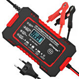 12v 6a Akıllı Araba Motosiklet Lcd Ekran Araç Akü Onarım Hızlı Şarj Cihazı Islak Kuru Jel Kurşunasit