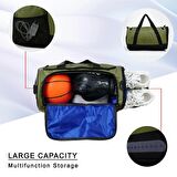 Ayakkabı Gözlü Orta Boy Unisex Haki Spor Fitness Ve Seyahat Çantası