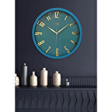 MAVİ PLEKSİ DUVAR SAATİ 40X40 CM MODERN TASARIM 