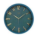 MAVİ PLEKSİ DUVAR SAATİ 40X40 CM MODERN TASARIM 