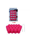 Viteksa Bijon Kapağı Düz 19mm Pembe 20li Set