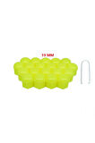 BİJON KAPAĞI DÜZ 19MM FOSFOR SARI 20Lİ SET