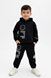 ERKEK ÇOCUK PAMUKLU KAPÜŞON DETAYLI 2'Lİ EŞOFMAN TAKIMI ALT - ÜST TAKIM 