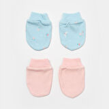 Bibaby Biorganic Always Happy 2'Li Bebek Eldiven 72230 Gül Kurusu Mint