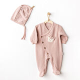 Andywawa AC25113 Cute Bear Bebek Tulum Takım Rose