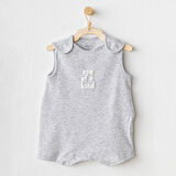 Andywawa AC25895 Romper Basic Bebek Tulum Grey Melange