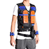 Nerf Çocuk Oyuncak Mermi Şarjör Tabanca Depolama Full Oyun Seti