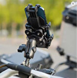 BİKE SKY Amortisör ile motosiklet bisiklet telefon tutucu bisiklet gidon dikiz aynası 4.7-7.1 inç akıllı telefonlar için darbeye Dayanıklı yuksek seviye korumalı