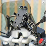 BİKE SKY Amortisör ile motosiklet bisiklet telefon tutucu bisiklet gidon dikiz aynası 4.7-7.1 inç akıllı telefonlar için darbeye Dayanıklı yuksek seviye korumalı