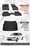 Sahler Volkswagen Golf 7 2013-2020 Uyumlu 4.5d Premium Havuzlu Paspas ve Liner Marka 3D ÜST Bagaj Havuzu