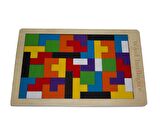 Ahşap Tetris Oyunu Çocuk Oyun Oyuncak