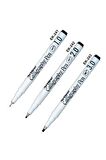 Kaligrafi Kalemi Siyah 1 2 3 Mm Düz Kesik Uç Arabic Ergolıne Calligraphy 3 Adet