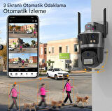 QASUL 6K 12MP Full Hd Video Gece Görüş Wifi Açık Akıllı Ev Güvenlik PTZ IP Alarmlı Kamera
