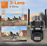 QASUL 6K 12MP Full Hd Video Gece Görüş Wifi Açık Akıllı Ev Güvenlik PTZ IP Alarmlı Kamera