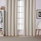 Ceylan Home Atlas Saten Krem Güneşlik Perde 200x250