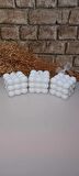 Büyük boy doğal soya wax bubble mum 3 lü set 6cm en 6 cm boy