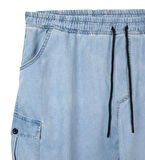 Erkek  Büyük Beden 100-156 Kilo Arası İçin Uygun Kargo Cepli Jogger Kot Pantolon