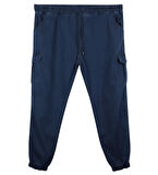 Erkek  Büyük Beden 100-156 Kilo Arası İçin Uygun Kargo Cepli Jogger Kot Pantolon