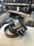 TRG POLO KAHVERENGİ HAKİKİ DERİ ERKEK KEMERİ-4 CM 