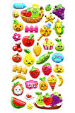 Sticker Kabartmalı Stiker Defter, Planlayıcı Etiket (limlra-040) - 17X9 cm - Meyveler