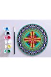 AHŞAP MANDALA 20x20 cm DAİRE MDF üzerine UV baskı modeller- DESENLİ Mandala Set Boyama