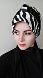 Kadın Atkılı Zebra Şapka Bone