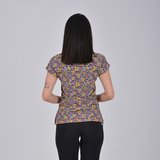 Unisex Çizgili Papatya Desenli Likralı Üst Forma