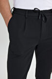 Slim Fit Dar Kesim Beli Bağlamalı Yan Cep Esnek Casual Pantolon