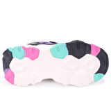 Vicco Teo 869F25K304 Siyah Mor Ortopedik Günlük Kız Çocuk Spor Ayakkabı