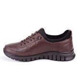 Dagoster DZA07-122044644 Kahve Ortopedik Günlük Deri Kadın Ayakkabı