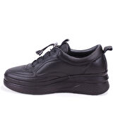 Dagoster DZA07-1281120 Siyah Ortopedik Günlük Deri Kadın Ayakkabı