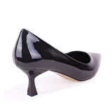 Dagoster DZA07-388499 Siyah Rugan Stiletto Topuklu Kadın Ayakkabı