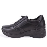 Dagoster DZA07-1309045 Siyah Ortopedik Günlük Deri Kadın Ayakkabı