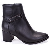 Dagoster DZA07-928905 Siyah Klasik Topuklu Kadın Bot