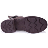 Dagoster DZA07-1004V042 Kahve Günlük Fermuarlı Düz Topuk Kadın Bot