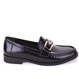Dagoster DZA07-6826186 Siyah Rugan Günlük Loafer  Kadın Ayakkabı