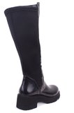 Dagoster DZA07-8961105 Siyah Rugan Günlük Streçli Düz Topuk Kadın Çizme