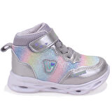 Vicco Poni 946B25K430 Gümüş Ortopedik Işıklı Kız Bebe Spor Bot