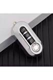 Fiat Linea Anahtar Kılıfı Parlak Gümüş Gri
