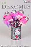 DEKOMUS İLE YENİ SEZON LİSANSLI HELLO KITTY "TEKLİ" KURDELE TEPELİ PONPON KURŞUN KALEM