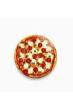 Pizza Margherita Margarita Şeklinde Sarkastil Stil Rozet